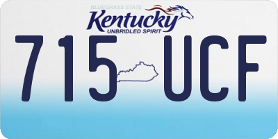 KY license plate 715UCF