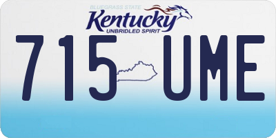 KY license plate 715UME