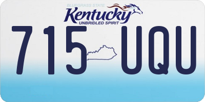 KY license plate 715UQU