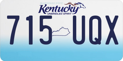 KY license plate 715UQX