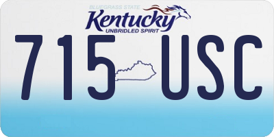 KY license plate 715USC