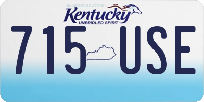 KY license plate 715USE
