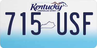 KY license plate 715USF