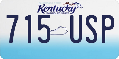 KY license plate 715USP