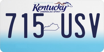 KY license plate 715USV