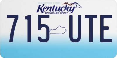KY license plate 715UTE