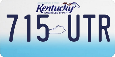 KY license plate 715UTR