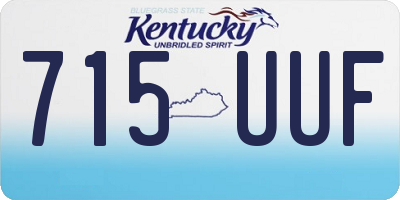 KY license plate 715UUF
