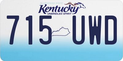 KY license plate 715UWD