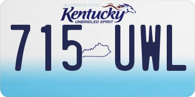 KY license plate 715UWL