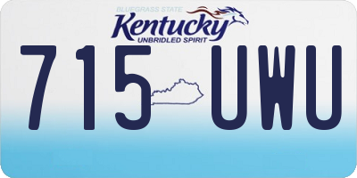 KY license plate 715UWU