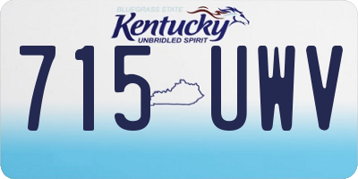 KY license plate 715UWV