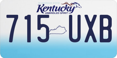 KY license plate 715UXB