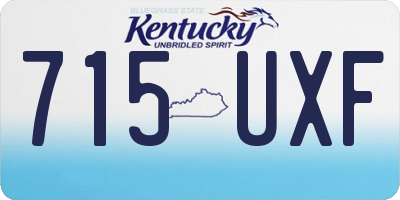 KY license plate 715UXF