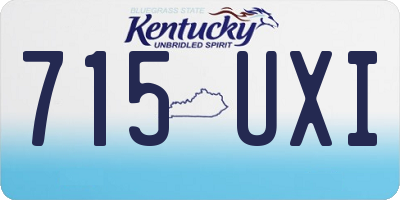 KY license plate 715UXI