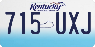 KY license plate 715UXJ