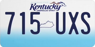 KY license plate 715UXS