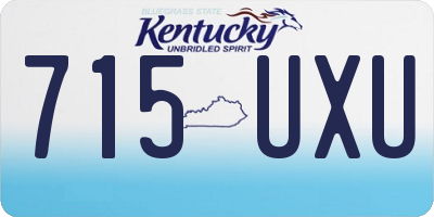 KY license plate 715UXU