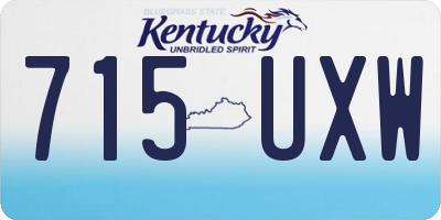 KY license plate 715UXW
