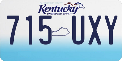 KY license plate 715UXY