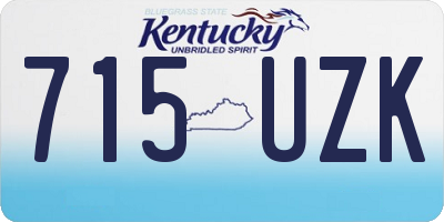 KY license plate 715UZK