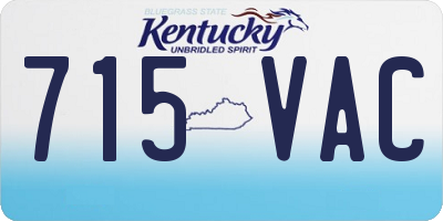 KY license plate 715VAC
