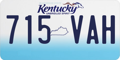 KY license plate 715VAH