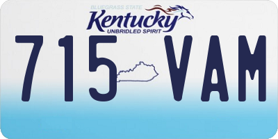 KY license plate 715VAM