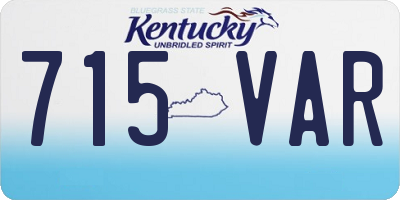 KY license plate 715VAR