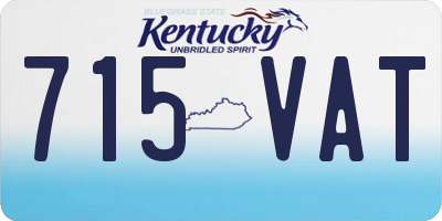 KY license plate 715VAT