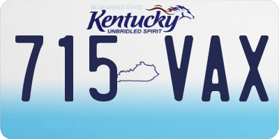 KY license plate 715VAX