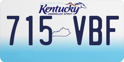 KY license plate 715VBF