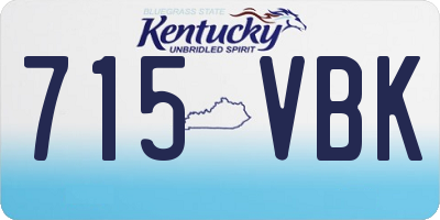 KY license plate 715VBK