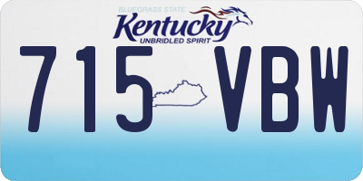 KY license plate 715VBW