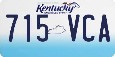 KY license plate 715VCA