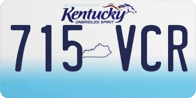 KY license plate 715VCR