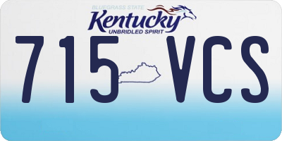 KY license plate 715VCS