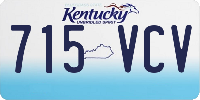 KY license plate 715VCV