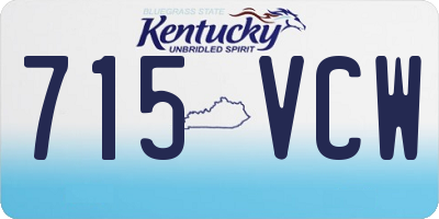 KY license plate 715VCW