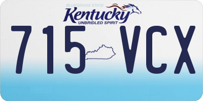 KY license plate 715VCX
