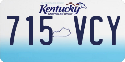 KY license plate 715VCY