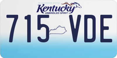 KY license plate 715VDE