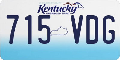 KY license plate 715VDG