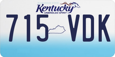 KY license plate 715VDK