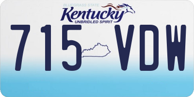 KY license plate 715VDW