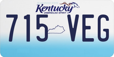 KY license plate 715VEG