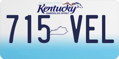 KY license plate 715VEL