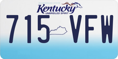 KY license plate 715VFW
