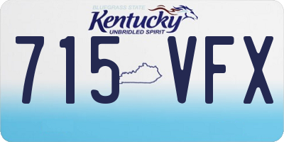 KY license plate 715VFX
