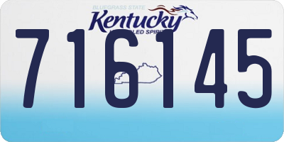 KY license plate 716145
